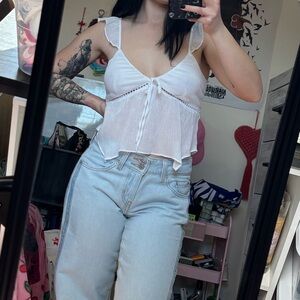 NEW Beverly & Beck White Babydoll Top